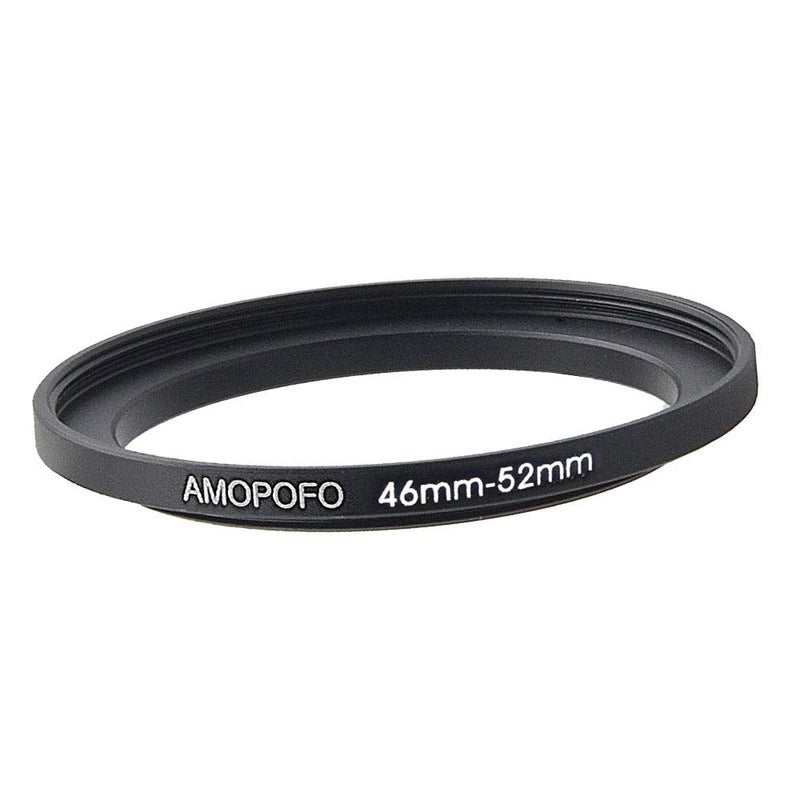 Amopofo 46mm to 52mm Metal Step Up Ring Adapter for Canon,for Nikon,NEX,FX,Camera Lenses & UV,ND,CPL Camera Filters, Made from CNC Machined Space Aluminum with Matte Black Electroplated Finish, Ultra-Slim - Image 4